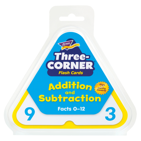 TREND ENTERPRISES Addition and Subtraction Three-Corner® Flash Cards T1670